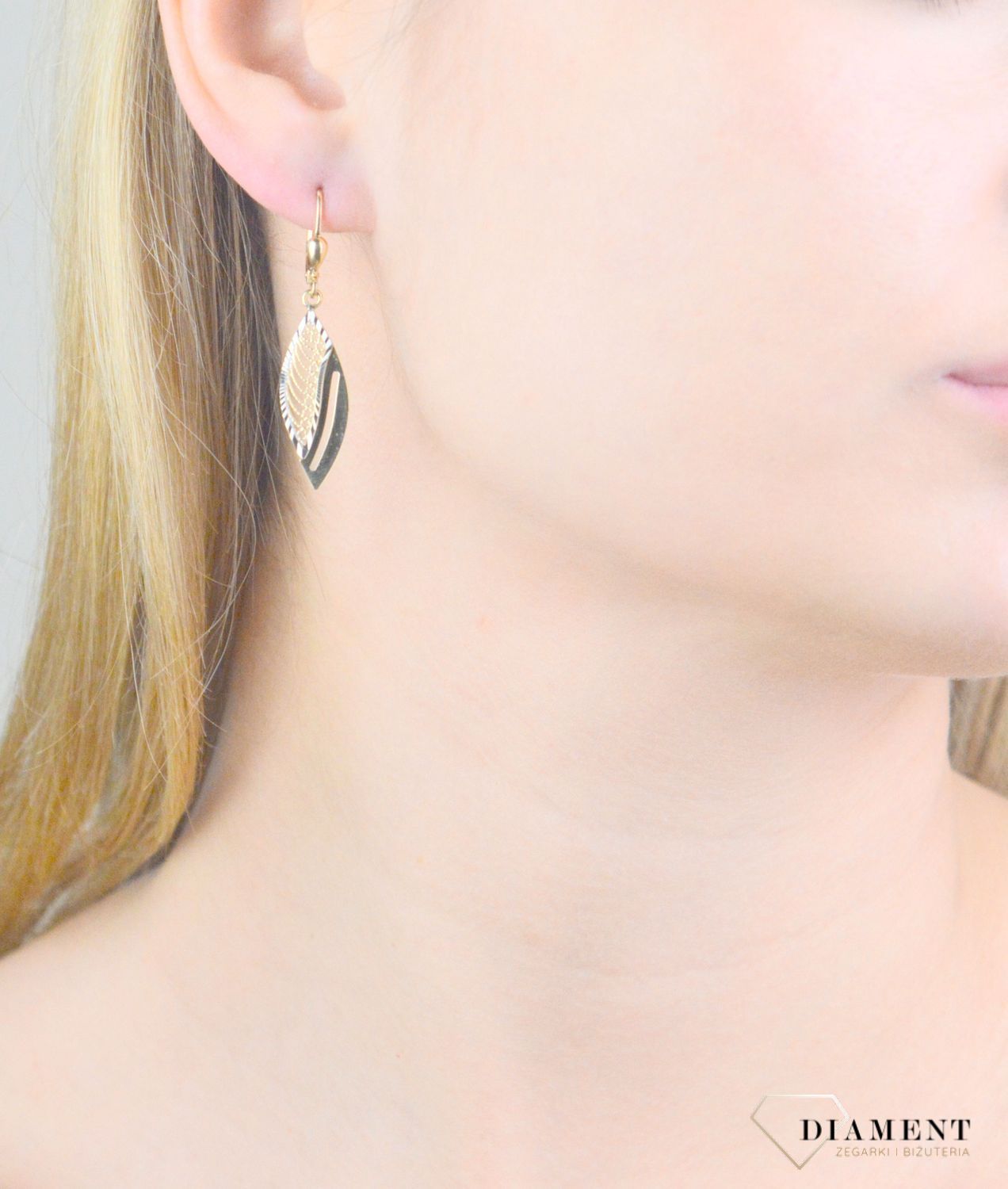 Kolczyki złote ażurowe próba 375, KL 7427 375.jpg